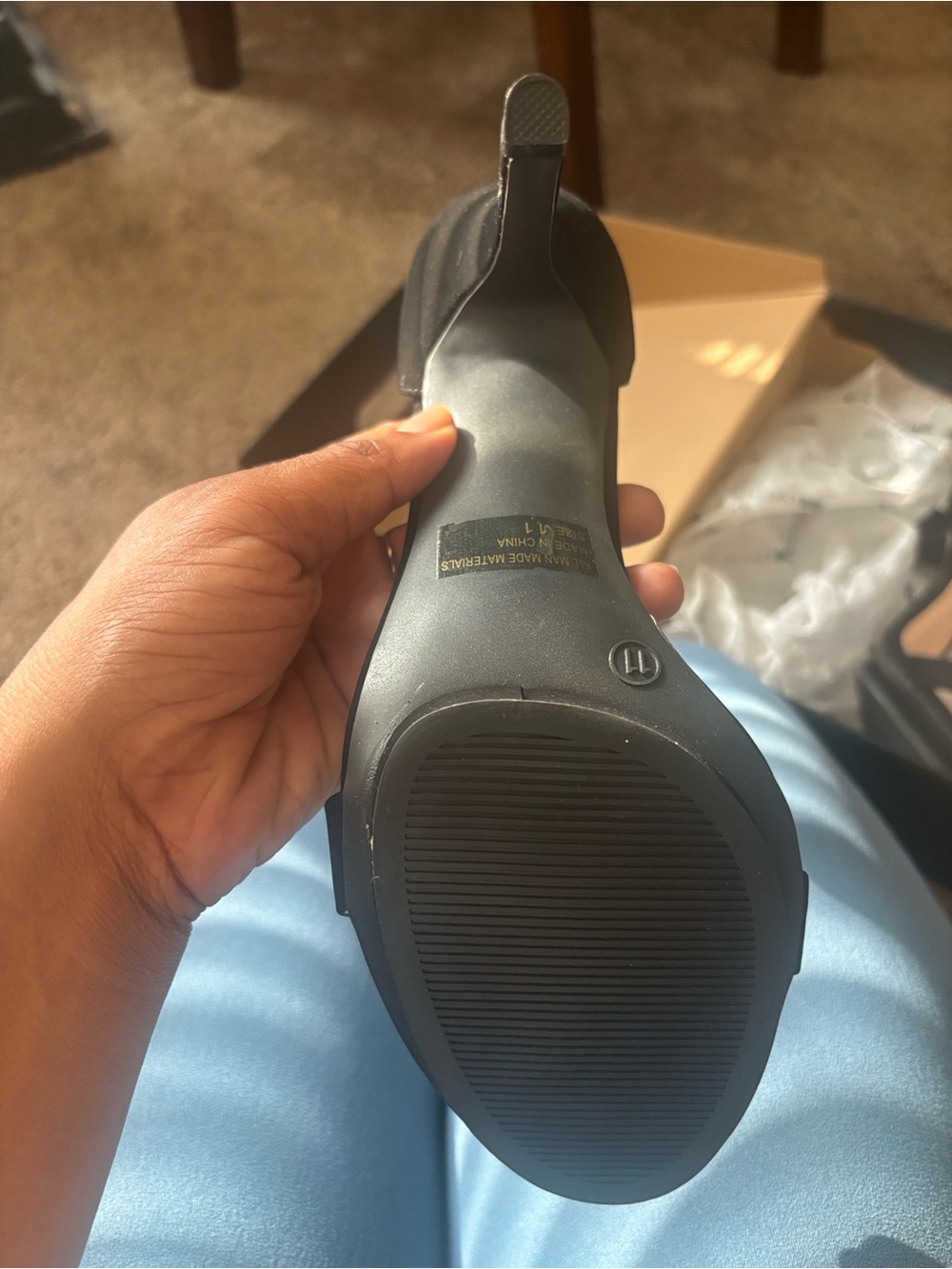 Fashion Nova Black High Heel Open-Toe - Picture 7 of 10